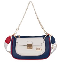Women's Crossbody Bag Double Navy Blue 25117-1301-NB