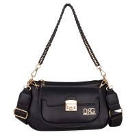 Women's Crossbody Bag Double Black 25117-1301-BL